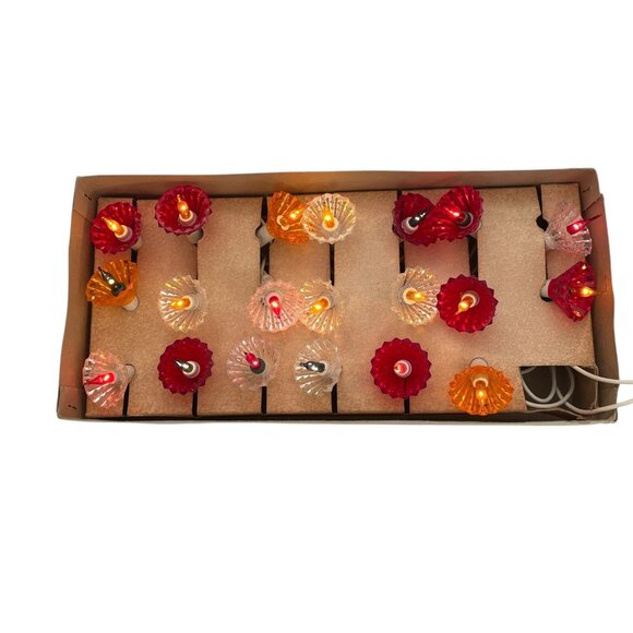 IMC Christmas Lights Vintage Crystal Reflector Miniature 3 Sets 20 Lights Each - Picture 3 of 12